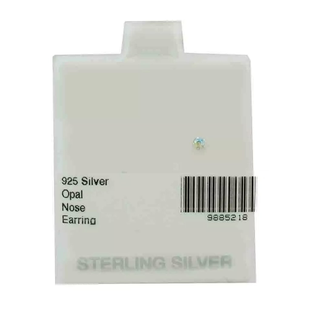 Opal Nose Single Earring 925 Sterling Silver